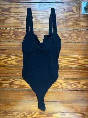 Free People Black Bodysuit